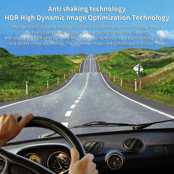 1080P elülső és 720P hátsó rázkódásgátló vezetésrögzítő DVR rejtett kamerával