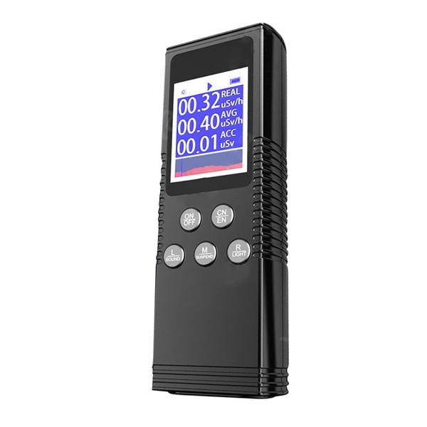 Kézi hordozható nukleáris sugárzás érzékelő digitális LCD kijelző Többfunkciós radioaktív Geiger számláló - Szürke