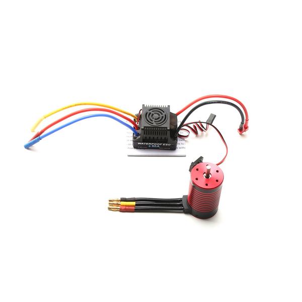GTSKYTENRC 3660 motor 80A kefe nélküli ESC-vel csere TRAX4 WLtoys távirányítós autóhoz 1/8/1/10 Tamiya - 3100KV