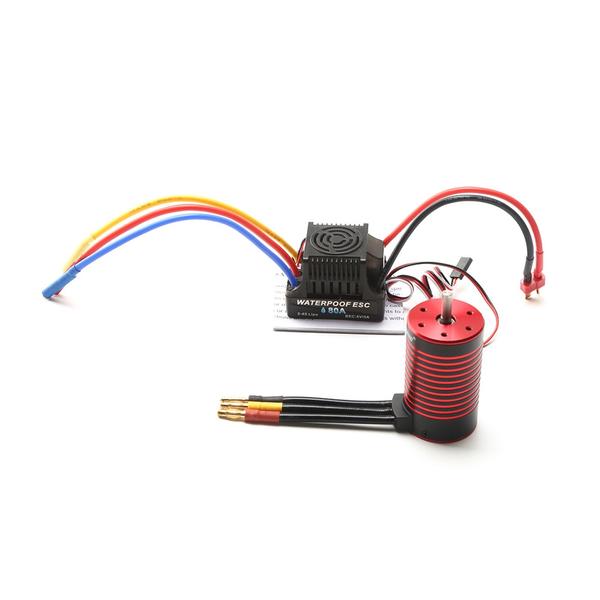 GTSKYTENRC 3660 motor 80A kefe nélküli ESC-vel csere TRAX4 WLtoys távirányítós autóhoz 1/8/1/10 Tamiya - 3100KV