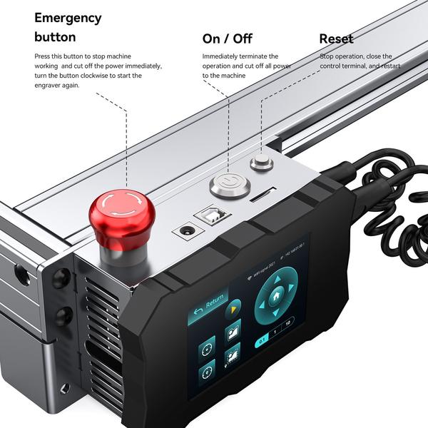 ATOMSTACK X20 Pro 20 W lézergravírozó Air Assist rendszerrel és M100 20 W lézermodullal