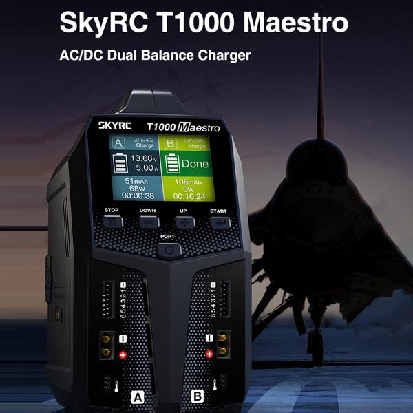 SKYRC T1000 Maestro AC/DC Dual Balance 450W 1000W akkumulátortöltő távirányítós modellhez