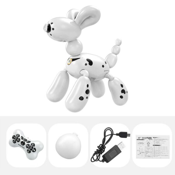 Távirányítós programozható felfújható kutya Intelligens éneklő táncoló játék - Fehér