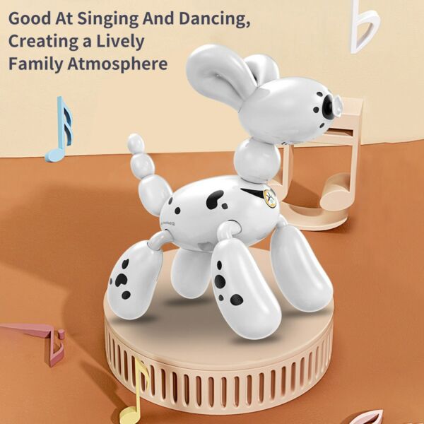 Távirányítós programozható felfújható kutya Intelligens éneklő táncoló játék - Fehér