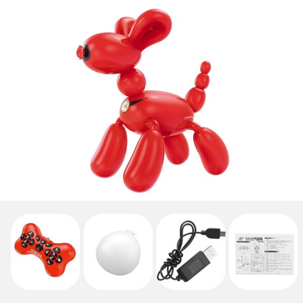 Távirányítós programozható felfújható kutya Intelligens éneklő táncoló játék - Piros