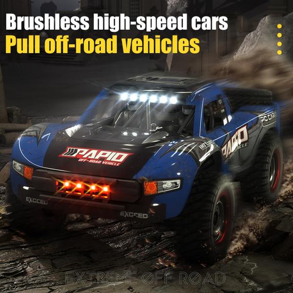 YDJ-D843-YW 2,4 GHz-es 4WD távirányítós 40km/h terepjáró teherautó - Kék, 2 akkumulátor