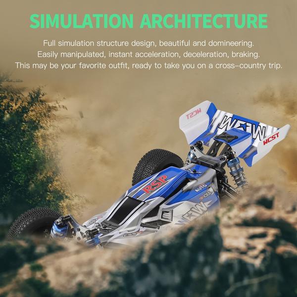 WLtoys 144011 távirányítós 1/14 2,4 GHz 65 KM/H sebesség 4WD terepjáró autó - 1 akkumulátor