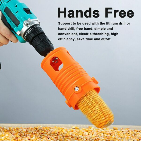 Hordozható kukorica hámozható cséplőgép Használja elektromos kukoricafúró szerszámmal - Narancs