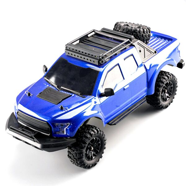 1:16 2,4 GHz-es 4WD távirányítós terepjáró elektromos autó - Kék, 2 akkumulátor