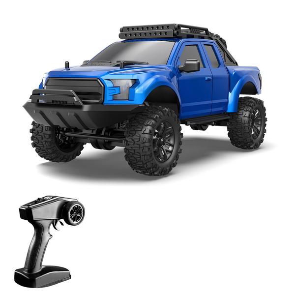 1:16 2,4 GHz-es 4WD távirányítós terepjáró elektromos autó - Kék, 2 akkumulátor