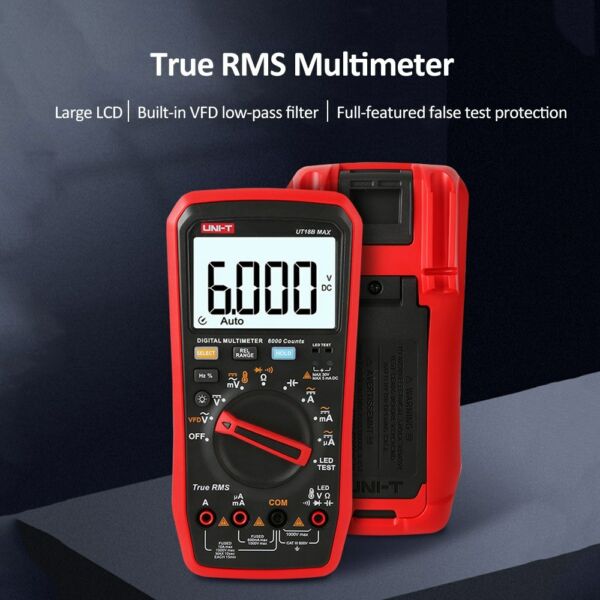 UNI-T UT17B MAX digitális multiméter 1000V 6000 számlálós Multiteszter teszter VFD True RMS voltmérő ampermérő