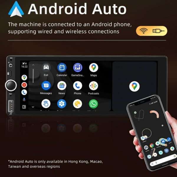 Android 13 autós sztereó egy csatlakozós GPS-navigáció 6,86 hüvelykes érintőképernyővel