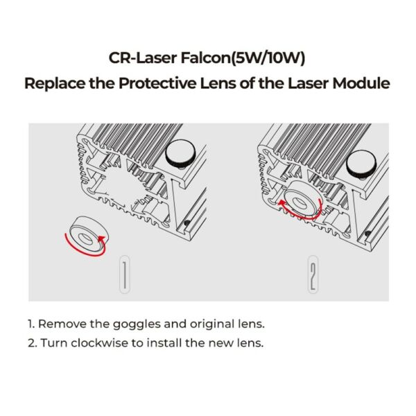 Creality CR Laser Falcon védőlencse Creality Falcon 5W/10W lézermodulhoz (5 db)
