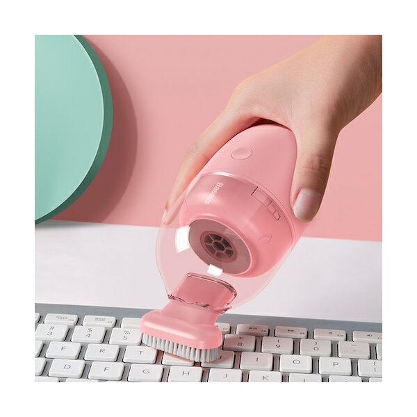 Baseus C2 asztali kapszulás porszívó hordozható kézi vezeték nélküli USB porszívó - Rózsaszín