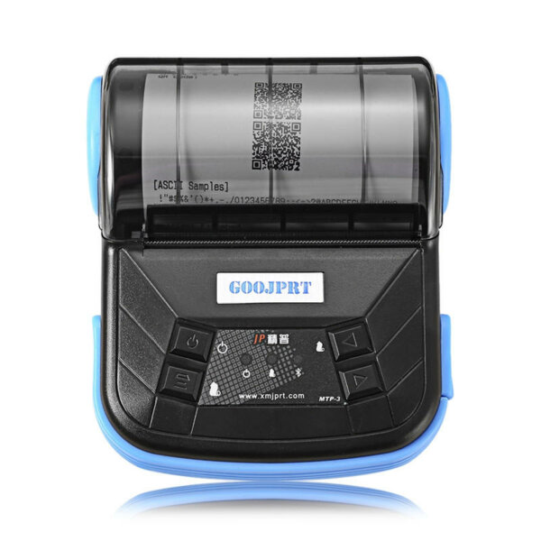 EU ECO Raktár - GOOJPRT MTP-3 hordozható 80 mm-es Bluetooth hőcímke nyomtató - Kék