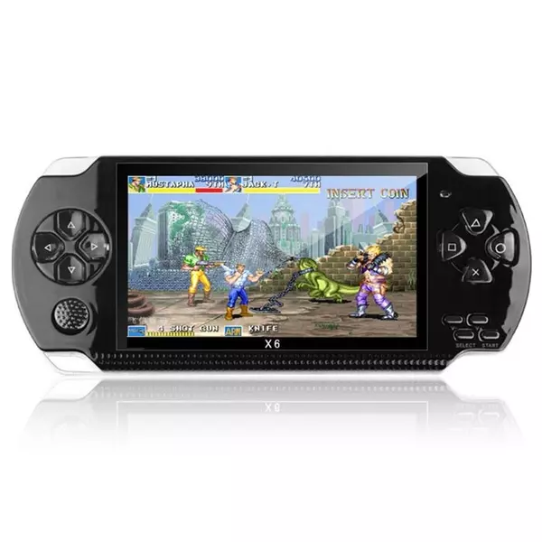 X6 8 GB 128 bites 10000  játék 4,3 hüvelykes PSP High Definition Retro kézi videojáték konzol játéklejátszó - Fekete