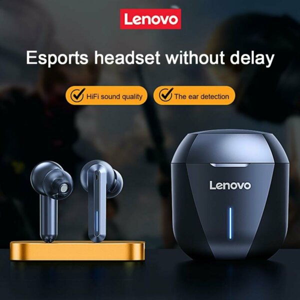 Lenovo XG01 TWS bluetooth 5.0 Vezetéknélküli Hordozható Sport Fülhallgató Töltő Tokkal - Fekete