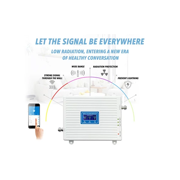 EU ECO Raktár - 110-220V Tri Band 900 1800 2100 GSM DCS WCDMA 2G/3G/4G LTE Univerzális Jelerősítő Készlet - Fehér