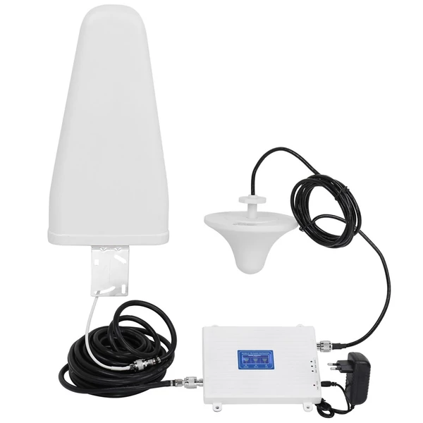 EU ECO Raktár - 110-220V Tri Band 900 1800 2100 GSM DCS WCDMA 2G/3G/4G LTE Univerzális Jelerősítő Készlet - Fehér