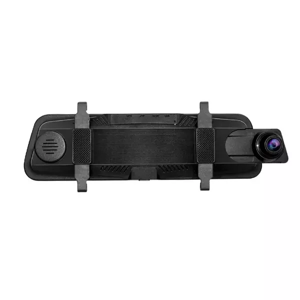 EU ECO Raktár - E-ACE 10 Inch 1080P Érintőkijelzős Autós Menetrögzítő Visszapillantó DVR Kamera Beépített GPS Vevővel - Fekete