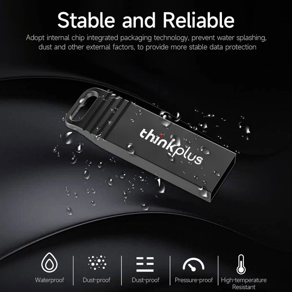 thinkplus MU221 64GB USB2.0 U Hordozható USB Pendrive - Fekete - 32GB