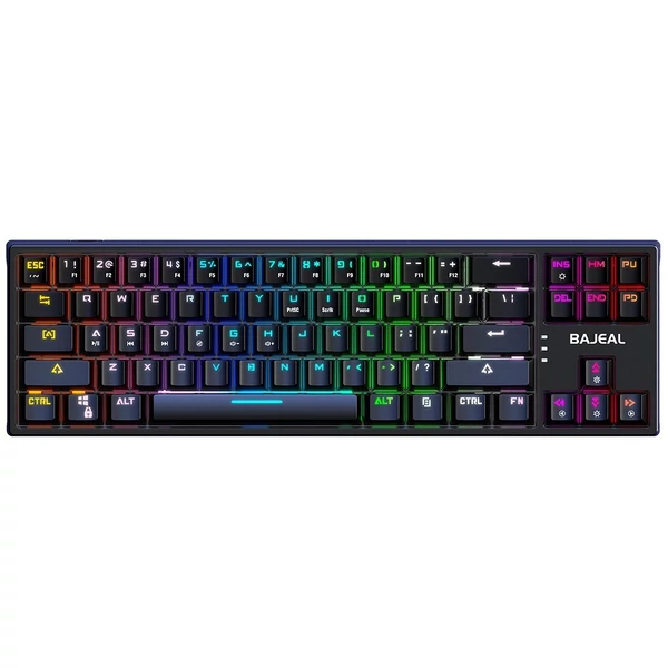 BAJEAL K71 Vezetékes 71 Gombos Mechanikus Gamer Billentyűzet RGB Háttérvilágítással