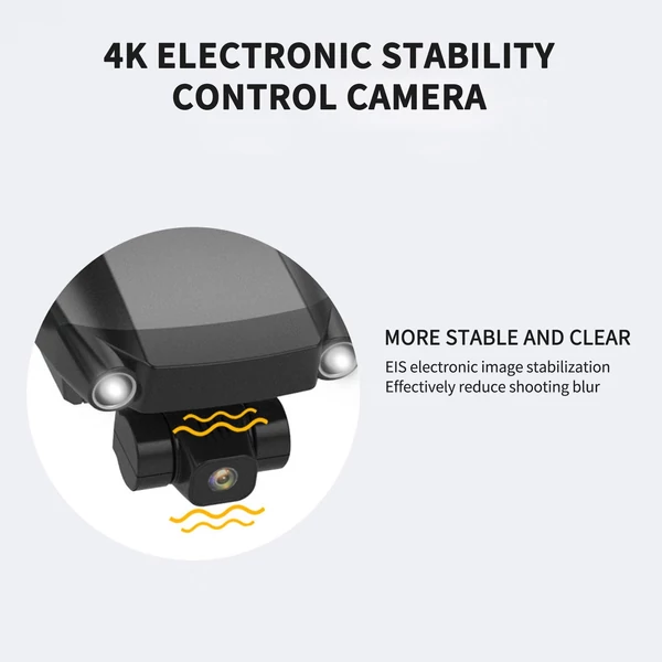 EU ECO Raktár - S806 PRO2 5G Wifi GPS 4K Kamerával Rendelkező RC Quadrokopter Drón Beépített Stabilizátorral 1 Akkumulátorral - Fekete