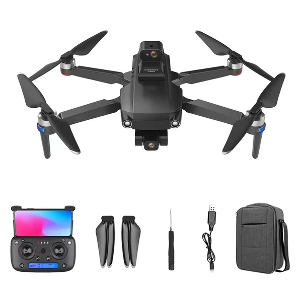  EU ECO Raktár - S806 PRO2 5G Wifi GPS 4K Kamerával Rendelkező RC Quadrokopter Drón Beépített Stabilizátorral 3 Akkumulátorral - Fekete