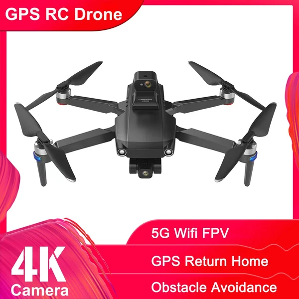  EU ECO Raktár - S806 PRO2 5G Wifi GPS 4K Kamerával Rendelkező RC Quadrokopter Drón Beépített Stabilizátorral 3 Akkumulátorral - Fekete