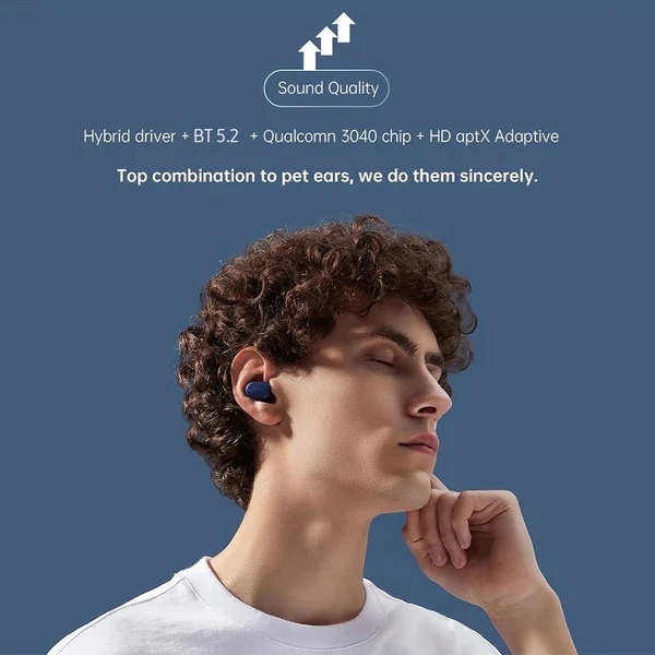 EU ECO Raktár - Xiaomi Redmi Airdots 3 True Wireless Stereo BT5.2 Vezetéknélküli Fülhallgató Töltő Tokkal - Rózsaszín