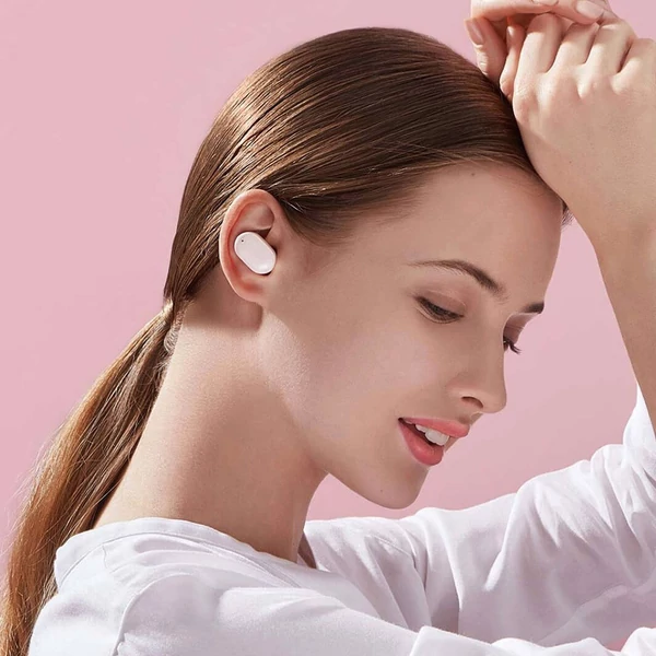 EU ECO Raktár - Xiaomi Redmi Airdots 3 True Wireless Stereo BT5.2 Vezetéknélküli Fülhallgató Töltő Tokkal - Rózsaszín