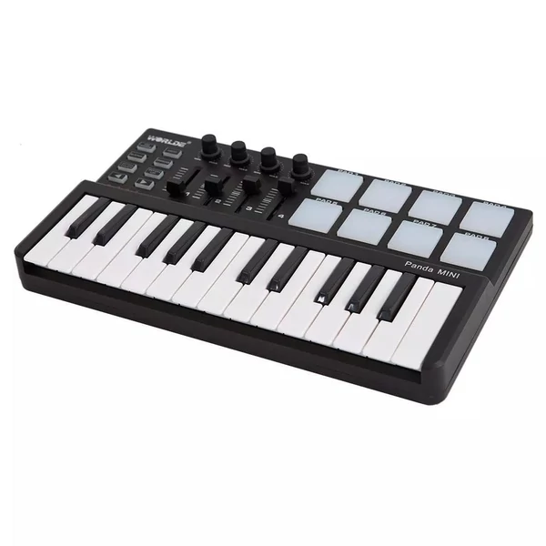 EU ECO Raktár - Worlde Panda 25-Gombos USB Midi Vezérlő Pad - Fekete