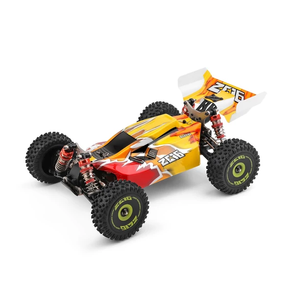 EU ECO Raktár - WLtoys XKS 144010 2.4GHz 4WD Vezetéknélküli Off-Road Távirányítható RC Autó 75KM/H Végsebességgel - Sárga