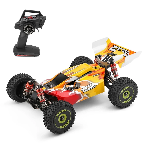 EU ECO Raktár - WLtoys XKS 144010 2.4GHz 4WD Vezetéknélküli Off-Road Távirányítható RC Autó 75KM/H Végsebességgel - Sárga