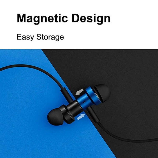 Xiaomi Dual Motion fülhallgató, 1,25 m-es vezetékes fülhallgató, 3,5 mm-es csatlakozó/HD hang-/mélyhangjavító/háromgombos - Kék