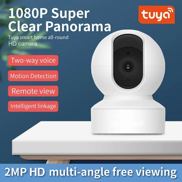 Vezetéknélküli 1080P Full HD Otthoni WiFi Biztonsági Kamera Mozgásérzékelő Funkcióval - Fehér