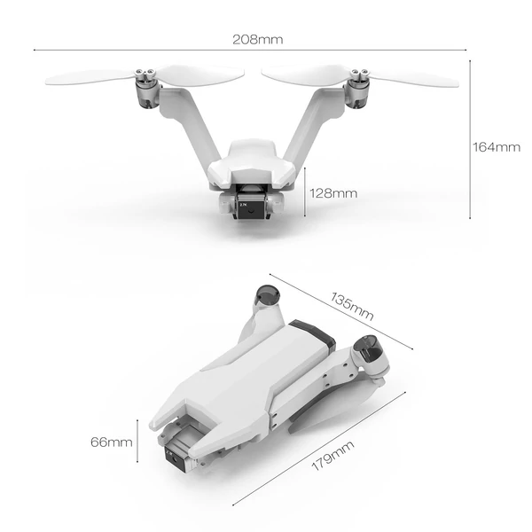 EU ECO Raktár - L100 V-shaped 5G Wifi GPS Vezetéknélküli RC Quadrokopter Drón Beépített 2 Tengelyes Gimballal 2.7k Kamerával - Fehér - 2 Akkumulátorral