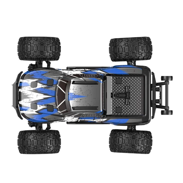 EU ECO Raktár - 2.4G 4WD 1/16 Off-Road Vezetéknélküli Távirányítható RC Versenyautó 38km/h Végsebességgel - Kék - 1 Akkumulátorral