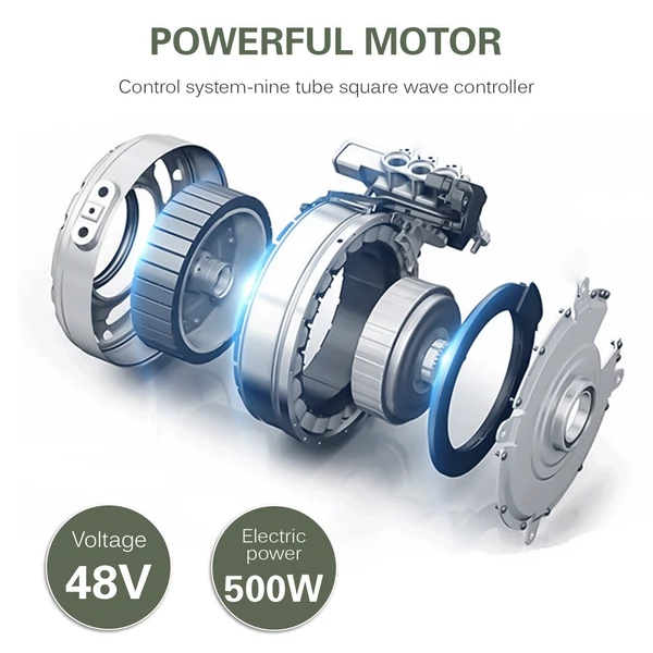 EU ECO Raktár - BEZIOR XF900 Elektromos E-Bike Kerékpár 48V 500W Motorral 12.5AH Akkumulátorral 45km/h Maximális Sebességgel - Fekete