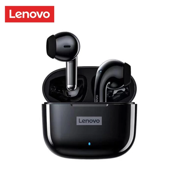 Lenovo LP40 True Wireless Vezetéknélküli BT 5.1 Mini Fülhallgató Töltő Tokkal - Fekete