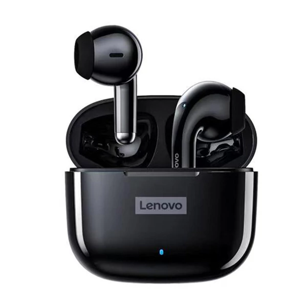 Lenovo LP40 True Wireless Vezetéknélküli BT 5.1 Mini Fülhallgató Töltő Tokkal - Fekete