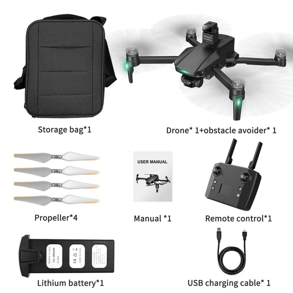 EU ECO Raktár - M10 Ultra 5G Wifi GPS 5KM FPV 4K Kamerával Rendelkező Vezetéknélküli RC Quadrokopter Drón - Fekete - 1 Akkumulátorral 