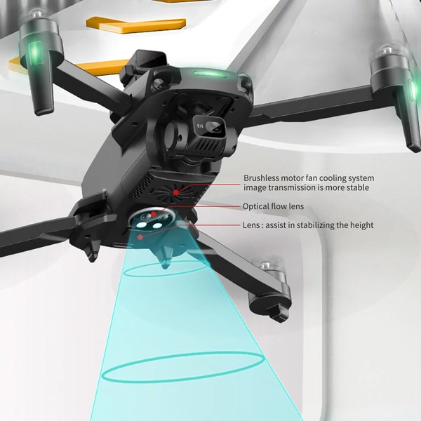 EU ECO Raktár - M10 Ultra 5G Wifi GPS 5KM FPV 4K Kamerával Rendelkező Vezetéknélküli RC Quadrokopter Drón - Fekete - 1 Akkumulátorral 