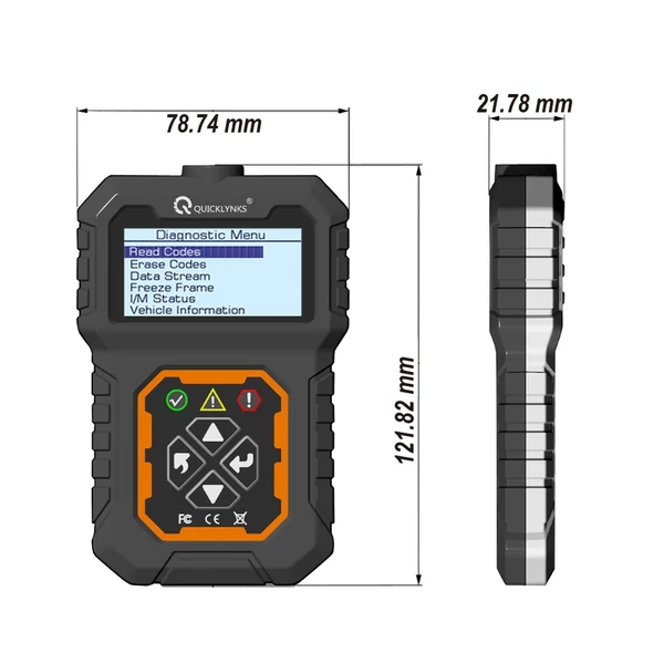 QUICKLYNKS T31 Kézi hordozható OBD jármű diagnosztikai Eszköz - Fekete