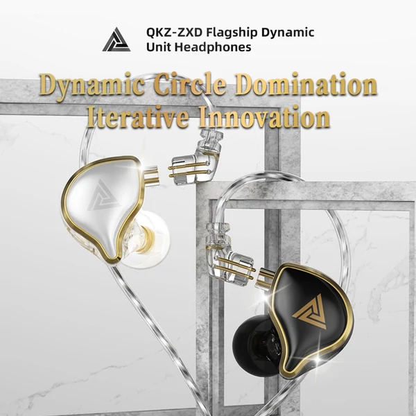 QKZ ZXD Dynamic Drive Vezetékes HIFI Bass Earbud Sport Zajcsökkentéssel Rendelkező Fülhallgató - Fekete