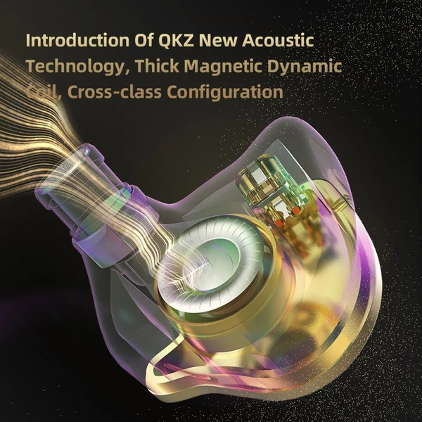 QKZ ZXD Dynamic Drive Vezetékes HIFI Bass Earbud Sport Zajcsökkentéssel Rendelkező Fülhallgató - Fekete