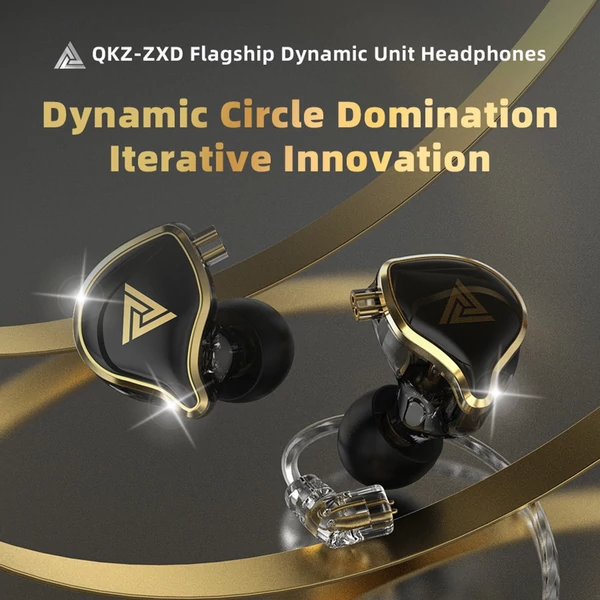 QKZ ZXD Dynamic Drive Vezetékes HIFI Bass Earbud Sport Zajcsökkentéssel Rendelkező Fülhallgató - Fekete