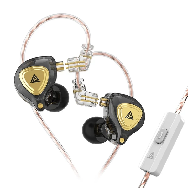 QKZ ZX3 Dynamic Drive HIFI Bass Vezetékes Sport Fülhallgató Zajcsökkentéssel - Arany