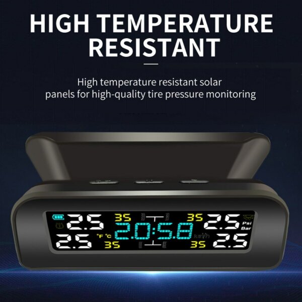 Vezetéknélküli Autó napelemes gumiabroncsnyomás-ellenőrző rendszer (külső Érzékelő) - Fekete