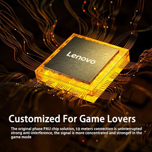 Lenovo XG01 Vezetéknélküli True Wireless Bluetooth Gaming Fülhallgató Töltő Tokkal - Fehér